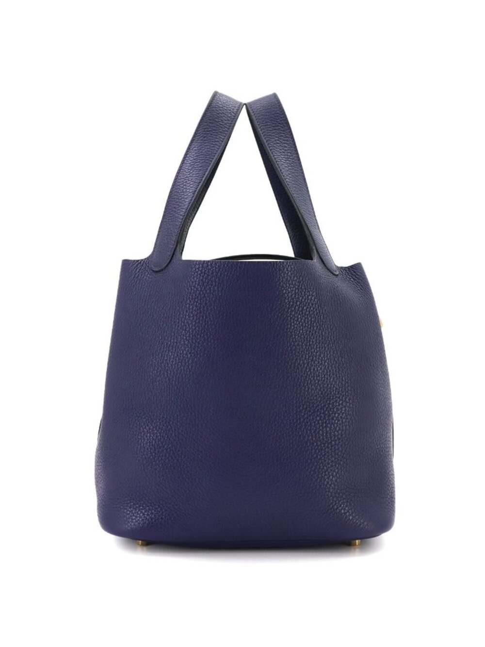 Hermes Picotin Lock Hand Bag Taurillon Clemence Blue Gold - Picture 2 of 9